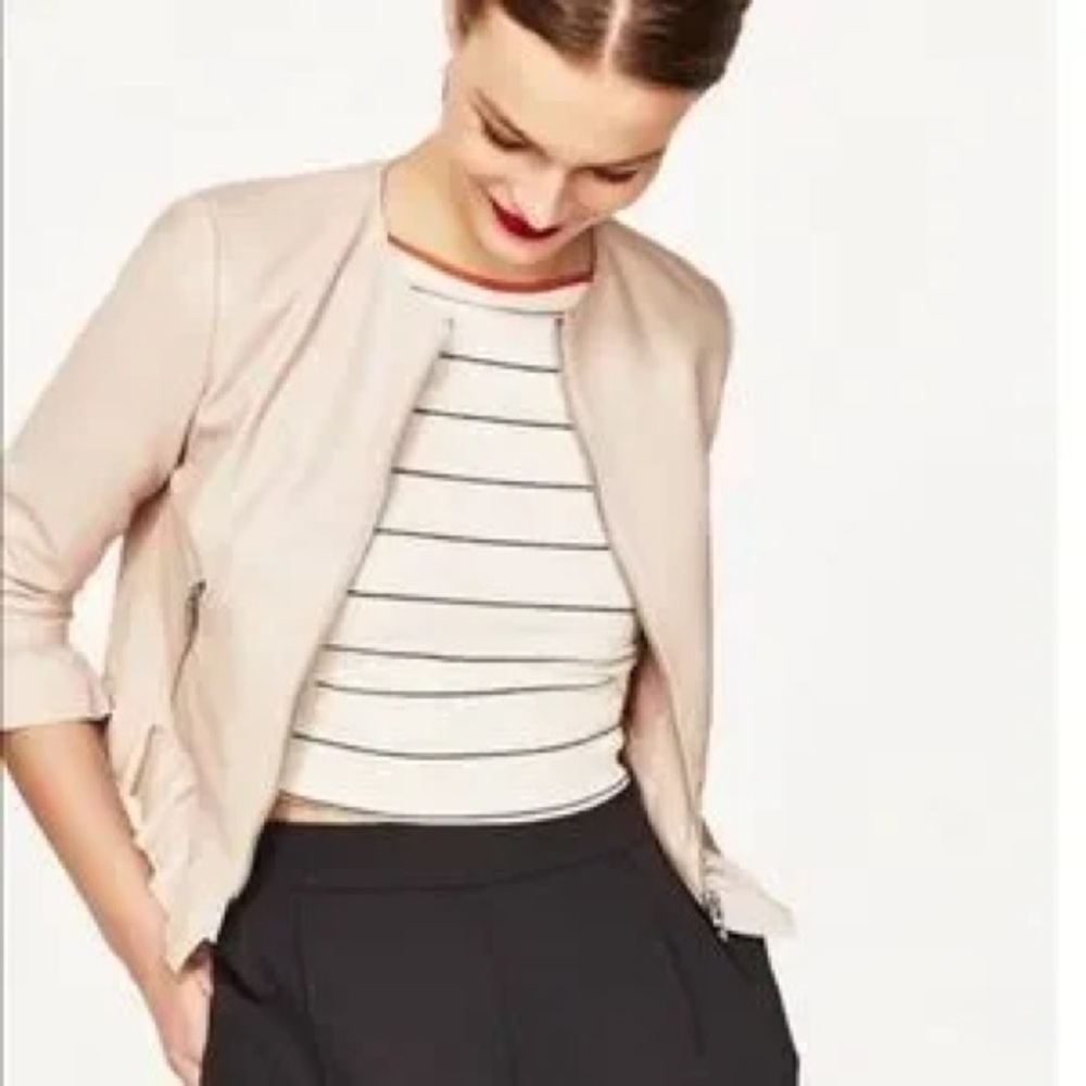 Zara Ruffle Hem Jacket - Picture 2 of 11
